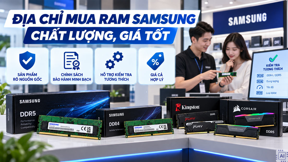 Địa chỉ mua RAM Samsung chất lượng, giá tốt