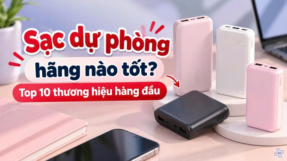 Sạc dự phòng hãng nào tốt? Top 10 thương hiệu hàng đầu