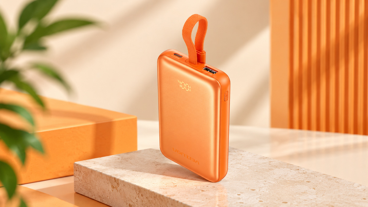 Sạc dự phòng màu cam Vention 10.000mAh 