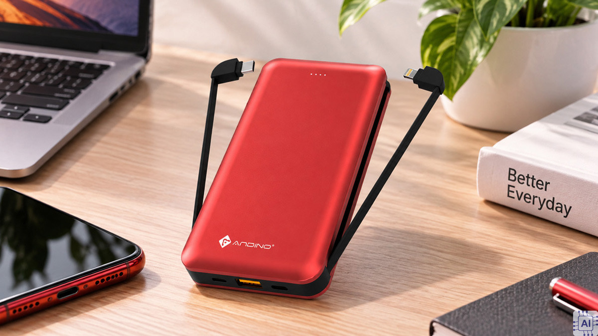 Sạc dự phòng màu đỏ Andino PowerTwin 16.000mAh QC 3.0 Red