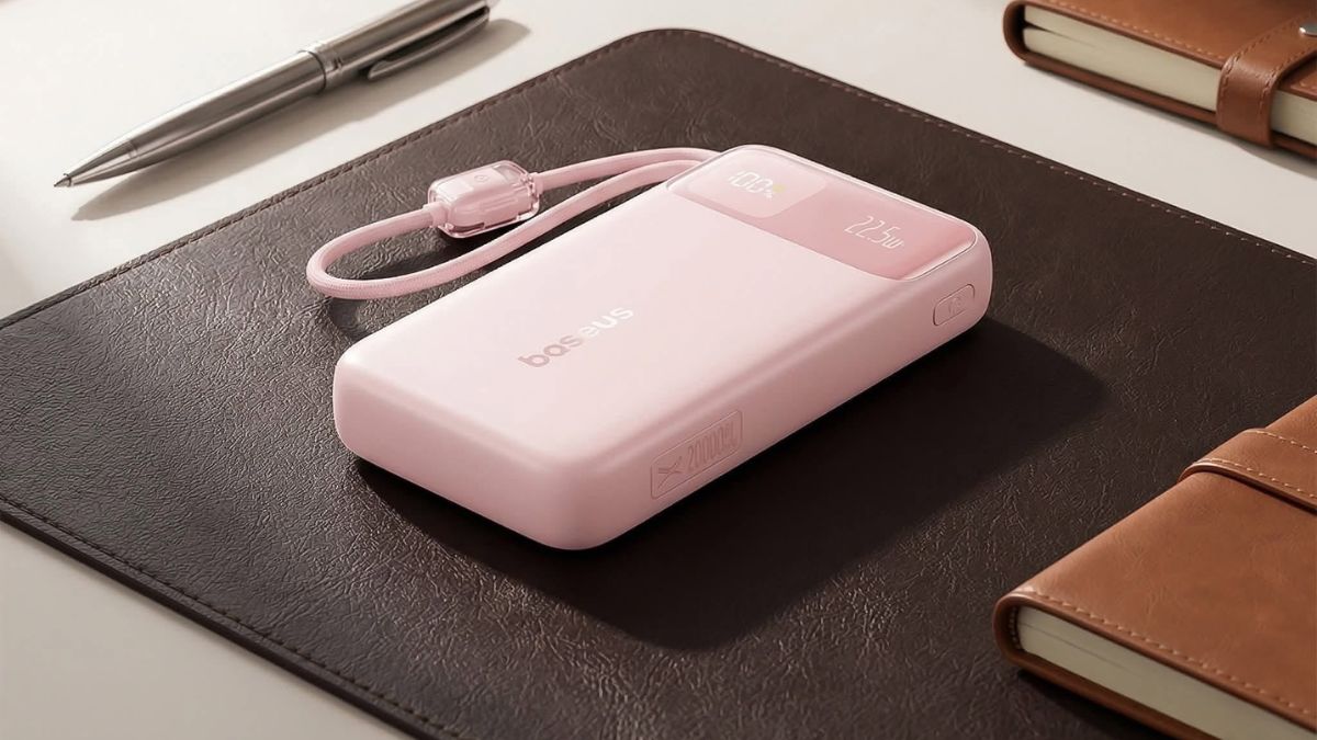 Pin sạc dự phòng màu hồng Baseus Enerfill FC11 10000mAh 22.5W