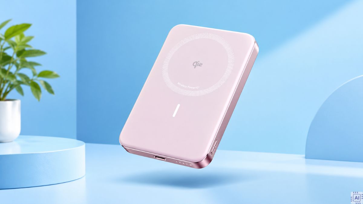 Pin sạc dự phòng màu hồng Anker Maggo A1664 Qi2 10000mAh 15W