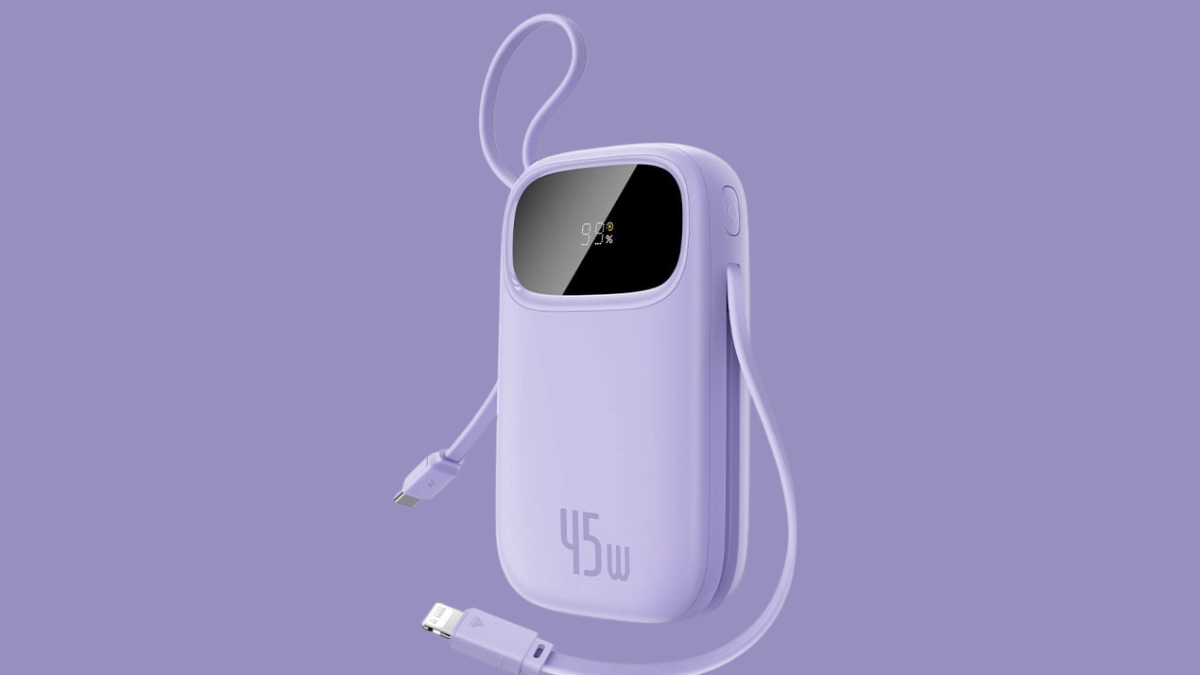 Pin sạc dự phòng màu tím Baseus Qpow 3 Digital Display FC31 10000mAh 45W
