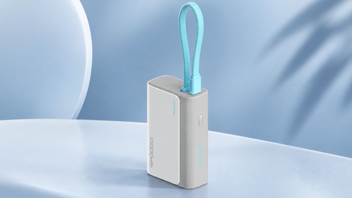 Sạc dự phòng màu trắng Cuktech CP133L LPB100 10000mAh 33W