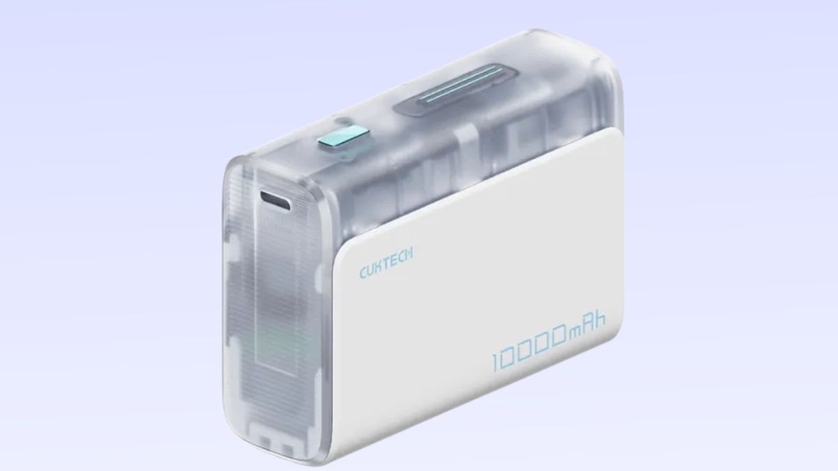 Sạc dự phòng màu trắng Cuktech CP13 PB100S 10000mAh 30W