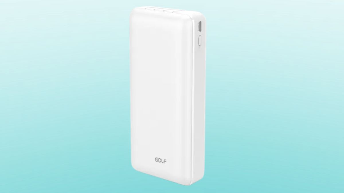 Sạc dự phòng màu trắng Golf L206 20.000mAh kèm cáp