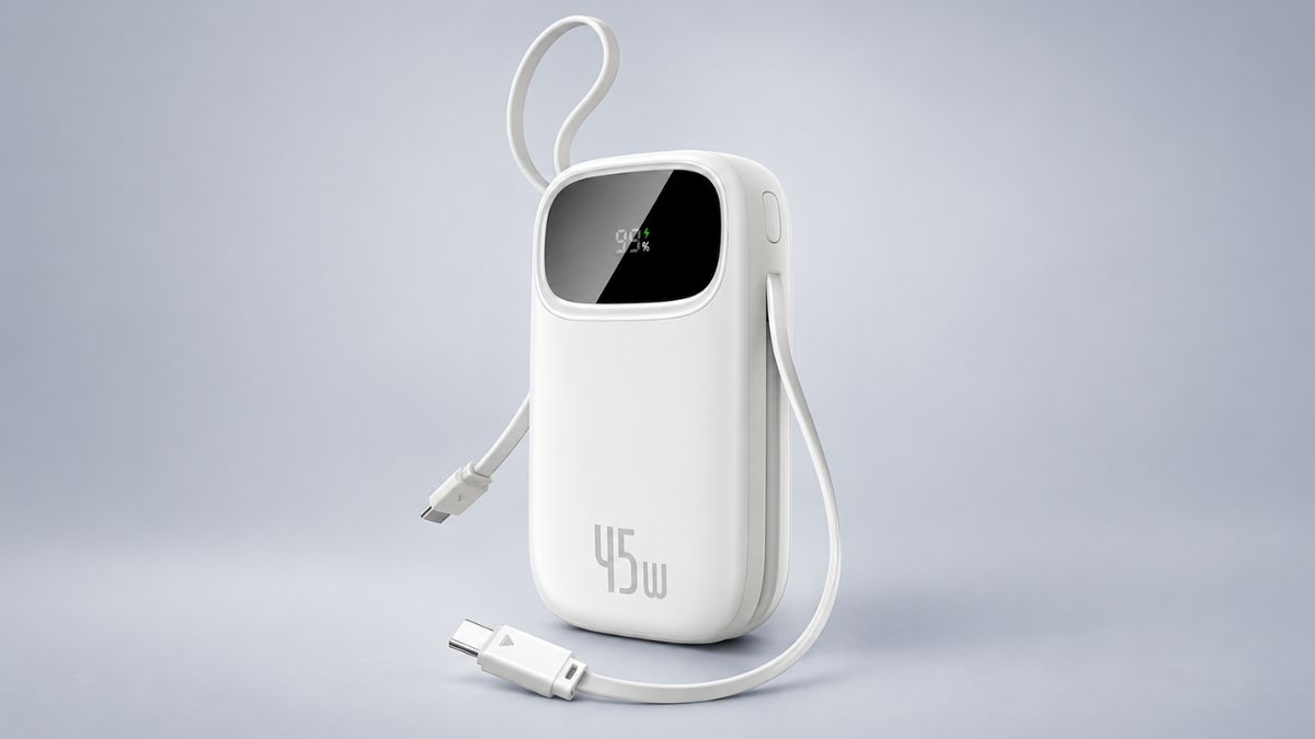 Sạc dự phòng màu trắng Baseus Qpow 3 FC31 10000mAh 45W