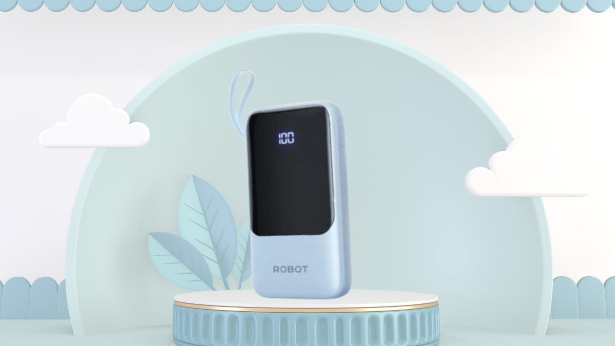 Sạc dự phòng màu xanh Robot RT26 20.000mAh