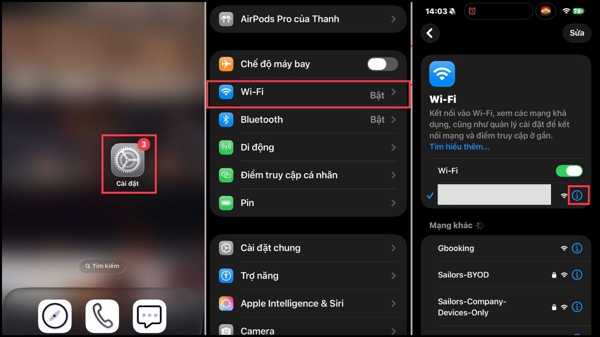 Khắc phục Safari bị lỗi bằng cách thay đổi cấu hình DNS- bước 1