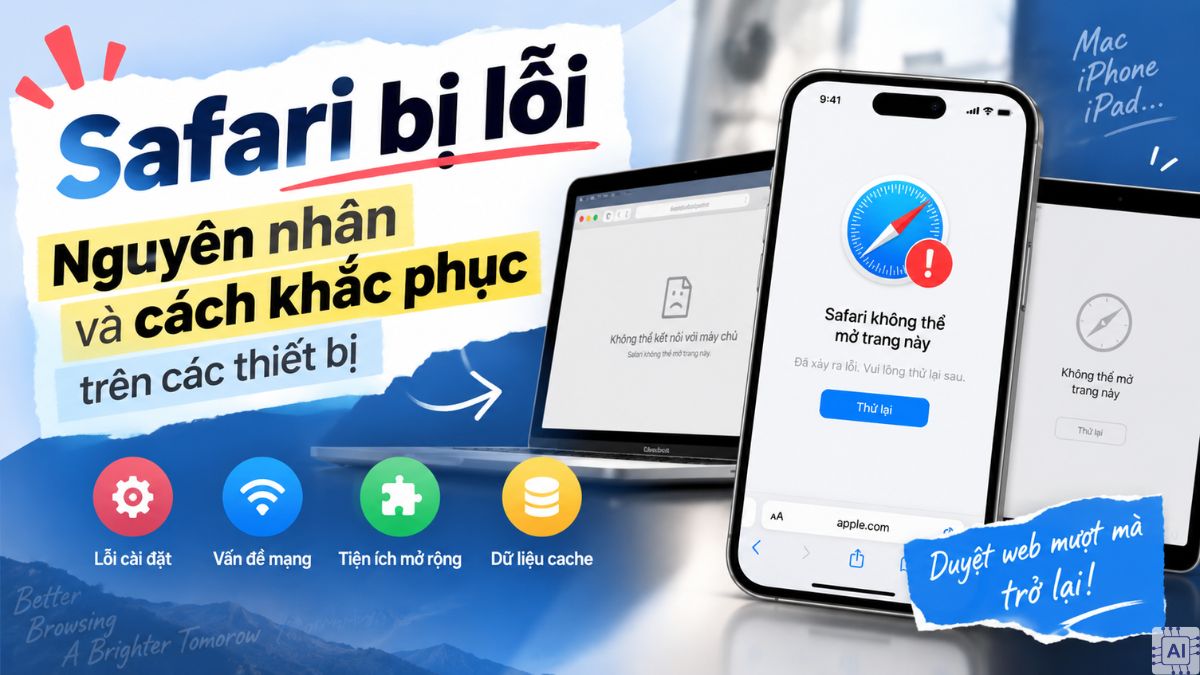 Safari bị lỗi: Nguyên nhân, cách khắc phục trên các thiết bị