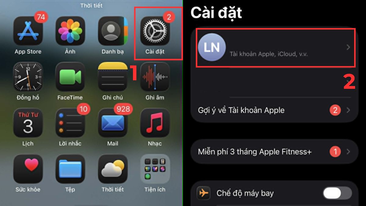 Cách sao lưu iCloud trên iPhone đơn giản - bước 1