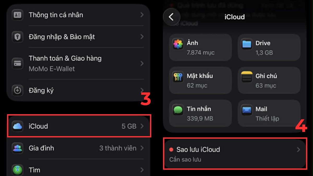 Cách sao lưu iCloud trên iPhone đơn giản - bước 2