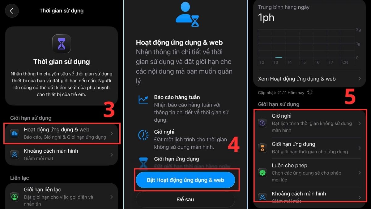 Cách cài đặt Screen Time trên iPhone/iPad - bước 2