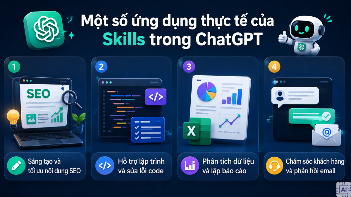 Một số ứng dụng thực tế của Skills trong ChatGPT