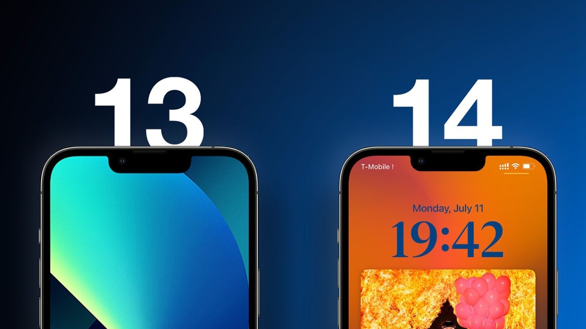 So sánh iPhone 13 và 14 về màn hình