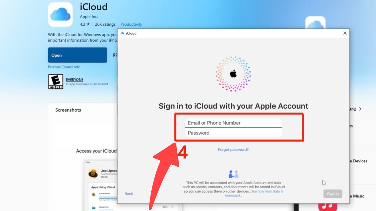 Cách tải iCloud trên Windows an toàn nhất - bước 4