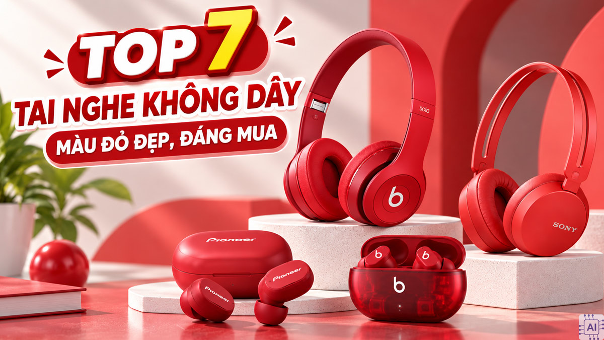 TOP 7 tai nghe không dây màu đỏ đẹp, đáng mua 2026