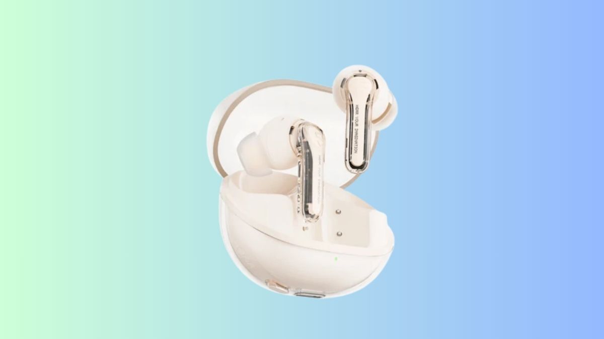 Tai nghe Bluetooth SoundPEATS Clear màu be