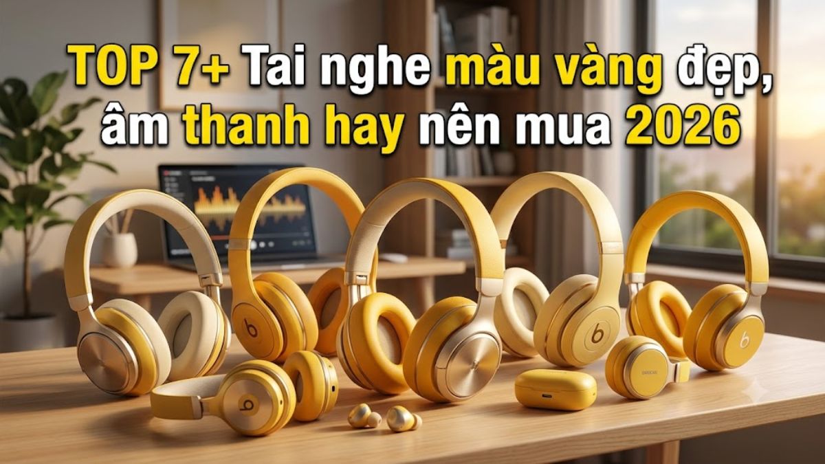 TOP 7+ Tai nghe màu vàng đẹp, âm thanh hay nên mua 2026