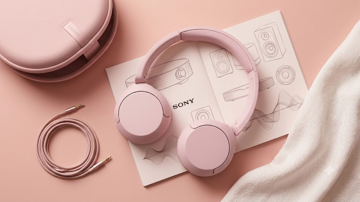 Tai nghe Bluetooth màu hồng chụp tai Sony WH-CH520