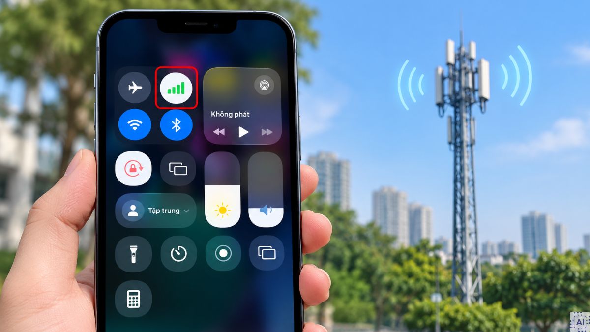  Khắc phục lỗi bật dữ liệu nhưng không vào được mạng iPhone bằng cách di chuyển đến nơi sóng mạnh
