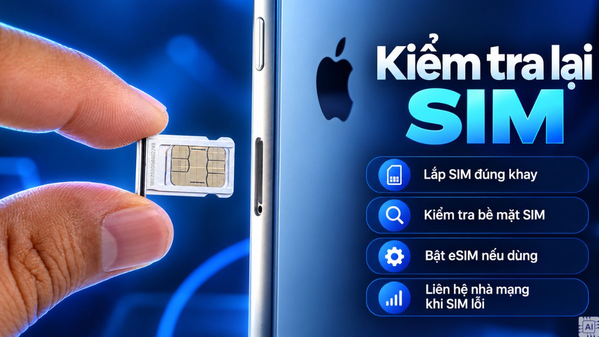  Khắc phục lỗi bật dữ liệu nhưng không vào được mạng iPhone bằng cách kiểm tra lại SIM