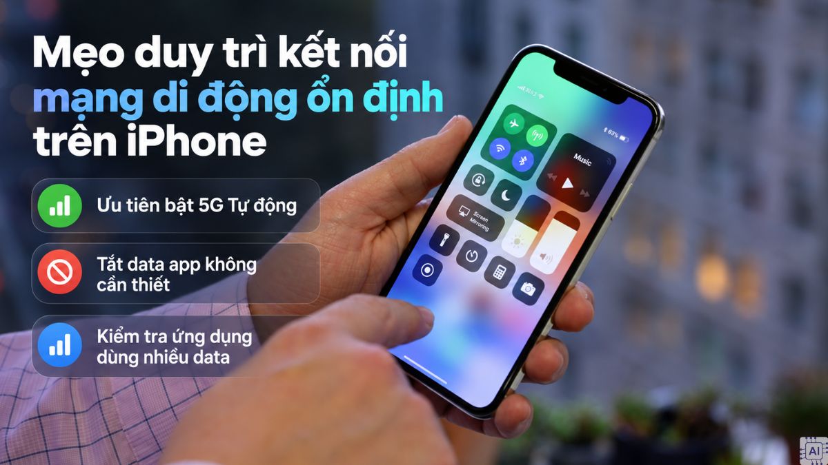 Mẹo duy trì kết nối mạng di động ổn định trên iPhone