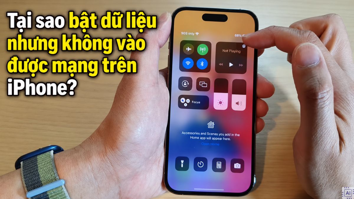 Tại sao bật dữ liệu nhưng không vào được mạng trên iPhone?