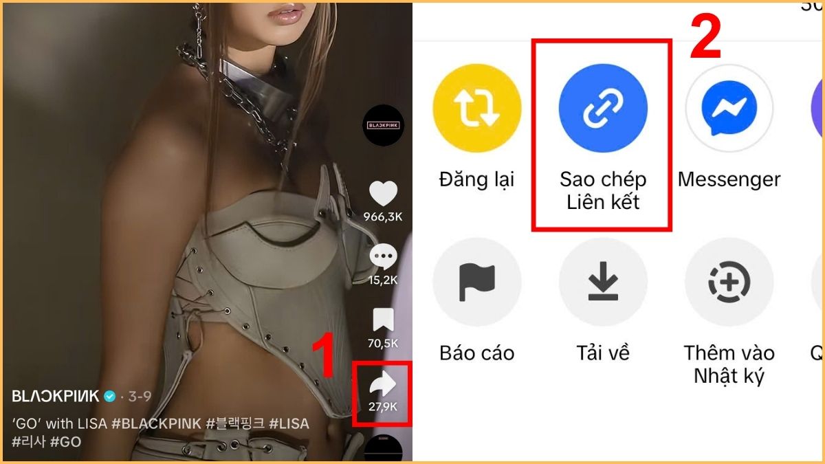 Cách tải video TikTok không logo trên iPhone bằng Savefrom.net - bước 1