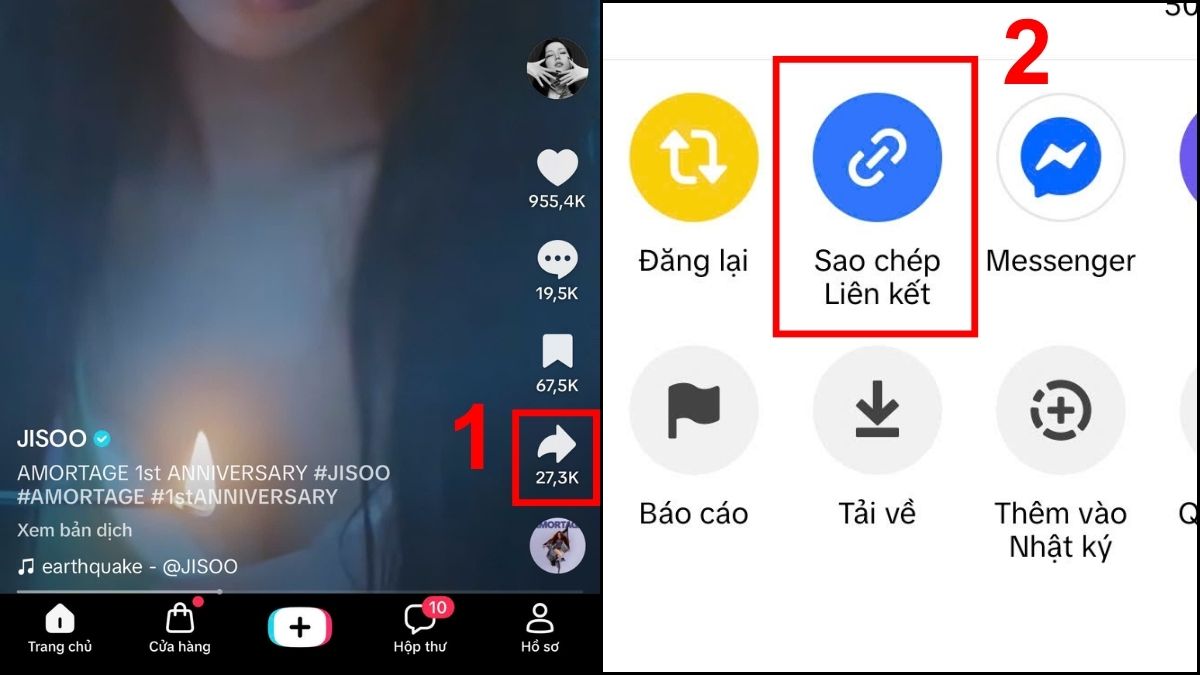 Cách tải video TikTok không logo trên iPhone bằng Snaptik.vn - bước 1
