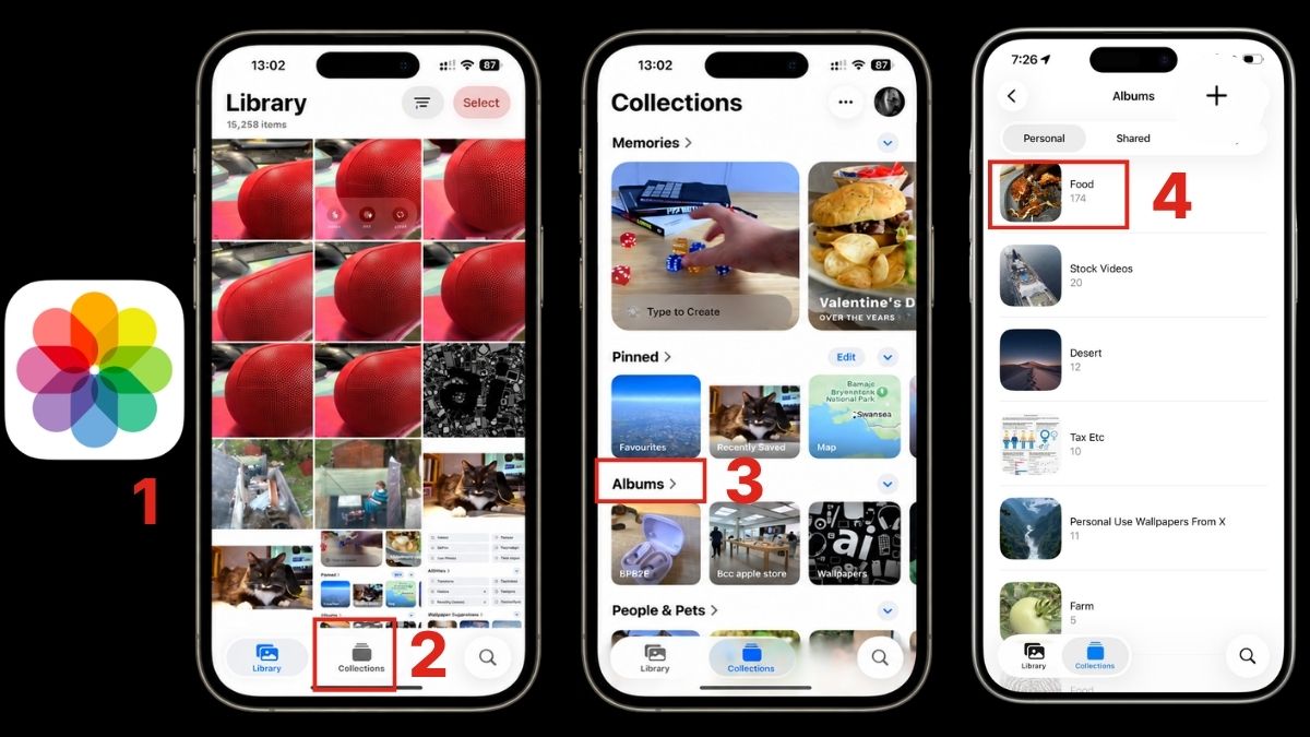 Cách tạo video từ ảnh trên iPhone bằng ảnh có sẵn - bước 1