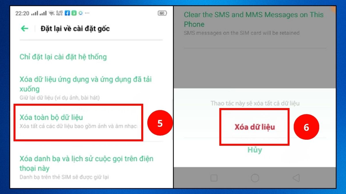 Cách khôi phục cài đặt gốc trên OPPO - bước 3