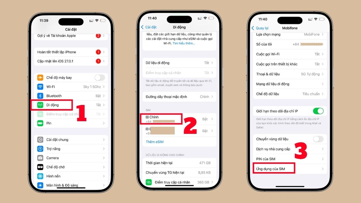 Đối với quảng cáo SIM MobiFone trên iPhone - bước 1