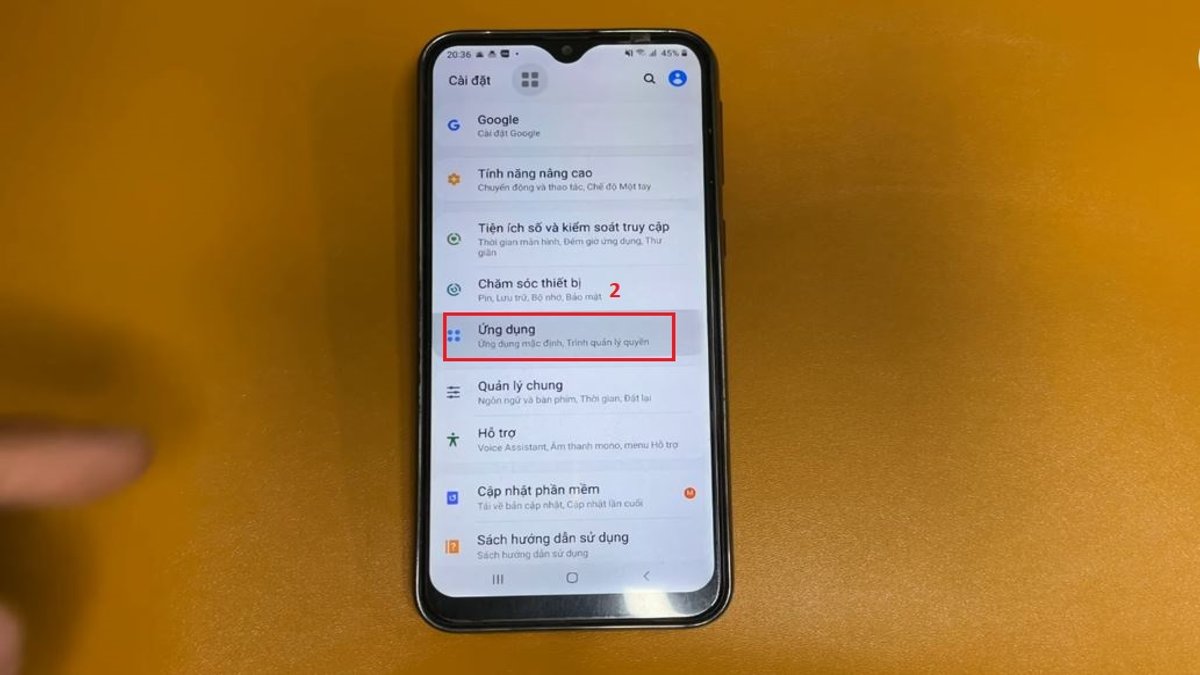 Cách tắt ứng dụng chạy ngầm trên Samsung bằng cài đặt - bước 2