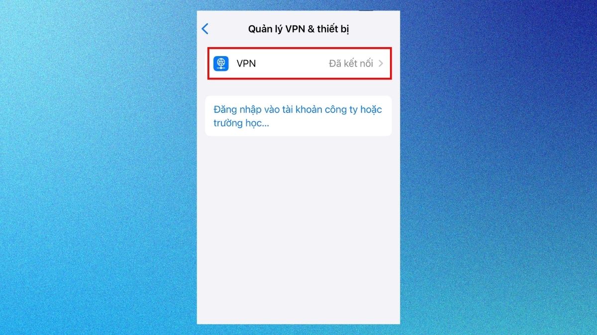 Tắt VPN trên iPhone trong Cài đặt - bước 2
