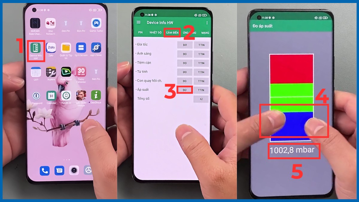 Cách test áp suất Xiaomi bằng ứng dụng bên thứ 3
