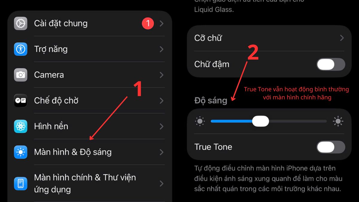 Cách test màn hình iPhone bằng kiểm tra True Tone