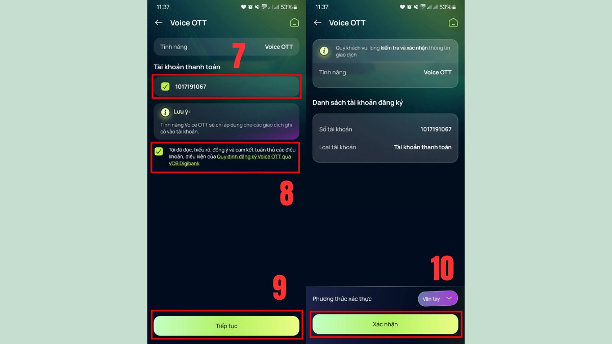 Cách bật thông báo số dư bằng giọng nói trên iPhone - bước 3