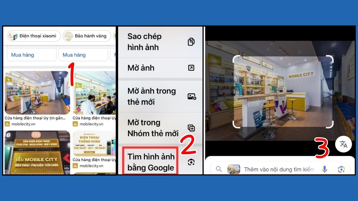 Cách tìm kiếm bằng hình ảnh trên iPhone từ trang kết quả tìm kiếm