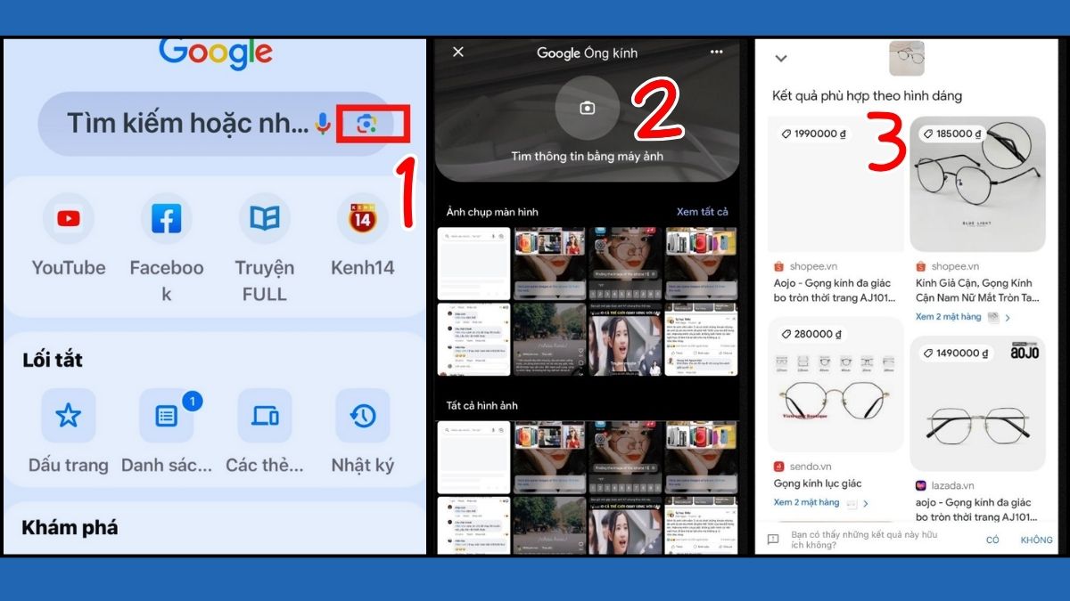 Cách tìm kiếm bằng hình ảnh trên iPhone từ Google ống kính