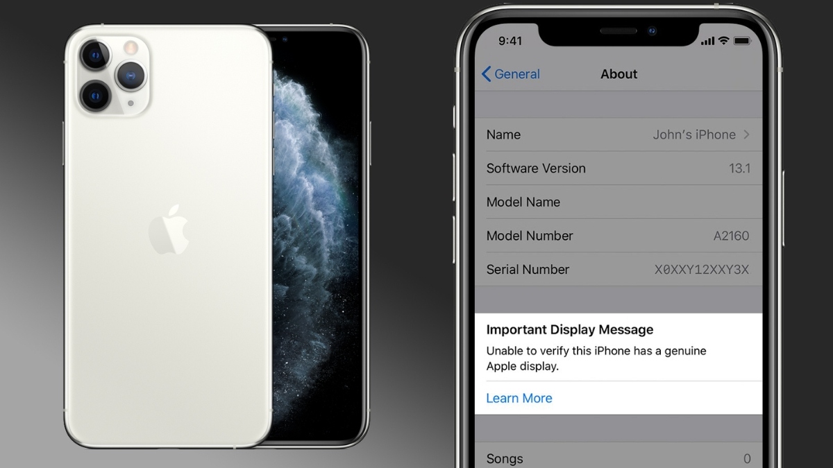 Tính năng độ cảnh báo thay thế màn hình iPhone của iPhone 11 Pro Max