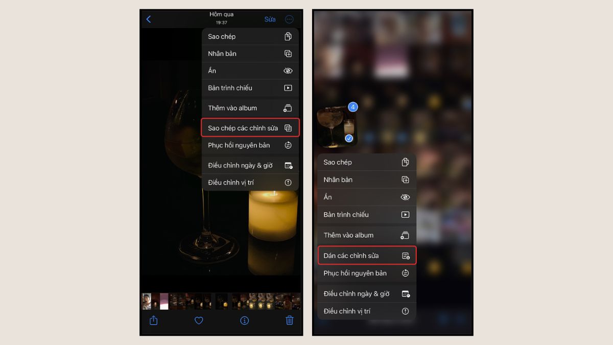 Tính năng sao chép dán chỉnh sửa lại ảnh trên iPhone 14 Pro Max