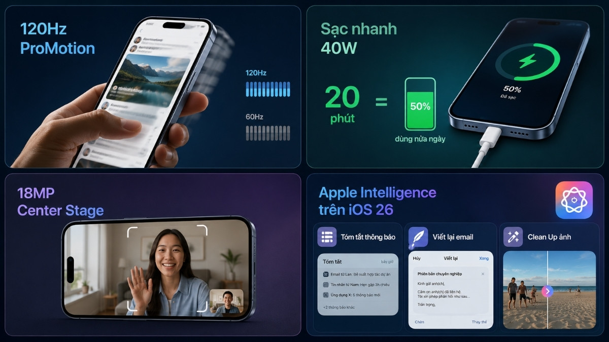 Các tính năng iPhone 17 hữu ích trong thực tế