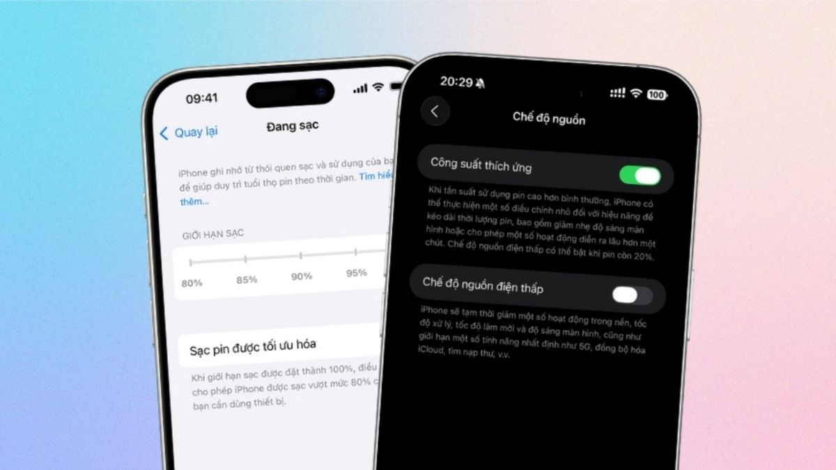 So sánh tính năng tối ưu hoá pin và chế độ tiết kiệm pin