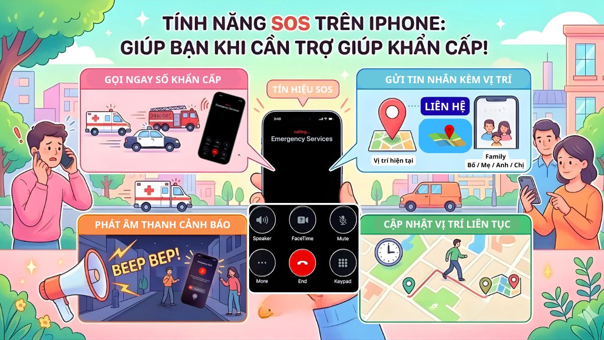 Mục đích khi sử dụng tính năng SOS trên iPhone