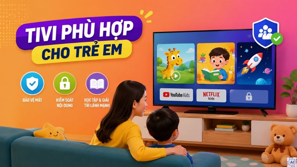 Lý do cần chọn mua tivi phù hợp cho trẻ em