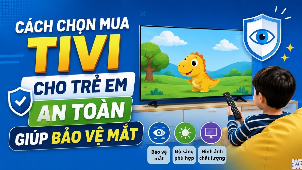 Cách chọn mua Tivi cho trẻ em an toàn giúp bảo vệ mắt
