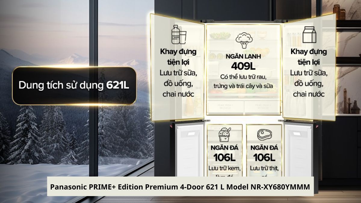 Top những tủ lạnh tốt nhất hiện nay - Panasonic PRIME+ Edition Premium