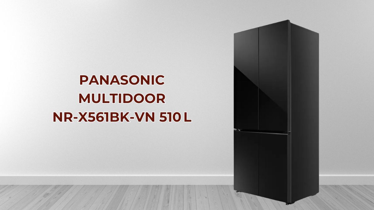 Tủ lạnh âm tường Panasonic Multidoor NR‑X561BK‑VN 510 L