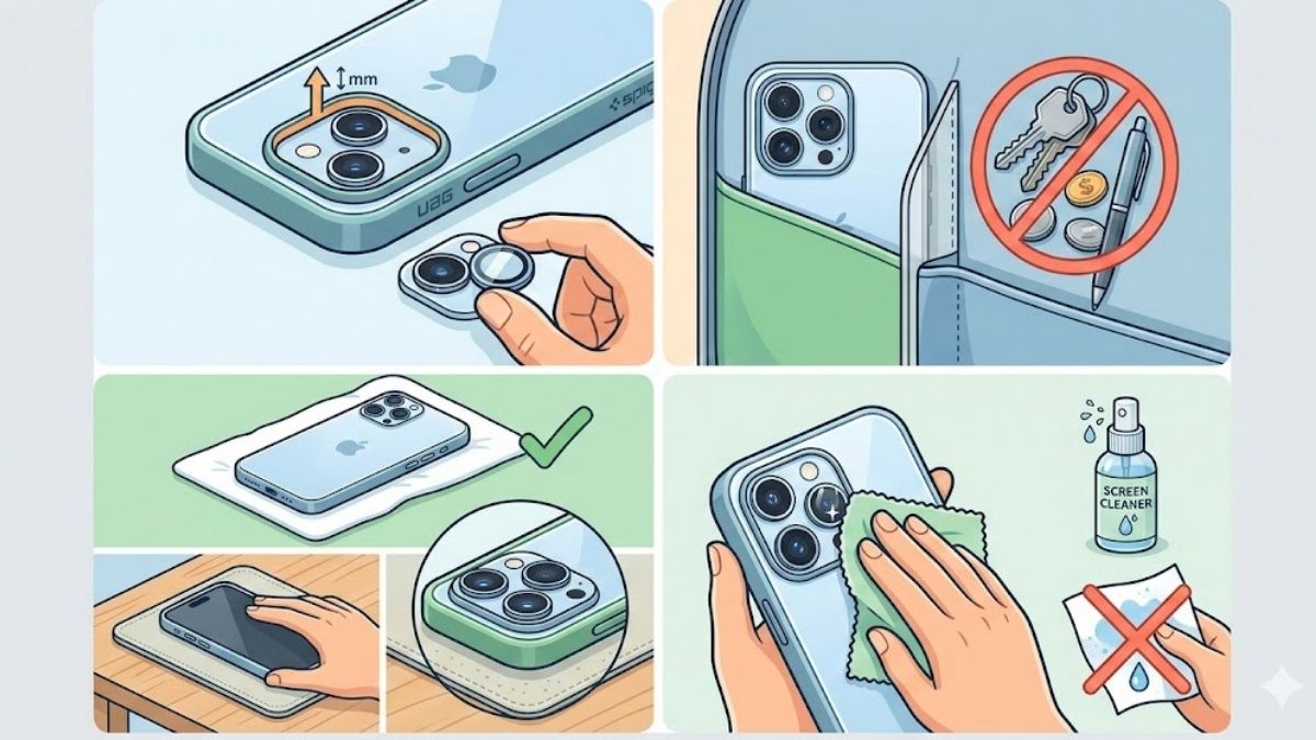 Các mẹo phòng tránh viền camera iPhone 15 bị xước hiệu quả